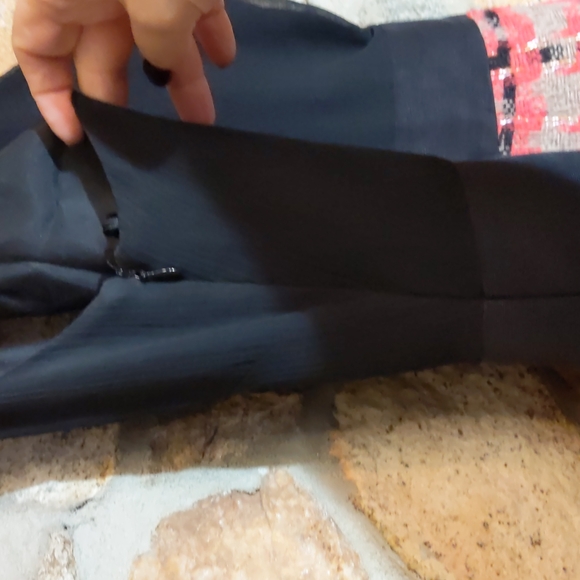 Nell Couture Anthropologie Pink Plaid & Black Tweed Crepe Mixed Media Dr… - Picture 12 of 12